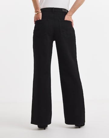 Black Authentic Wide Leg Jeans