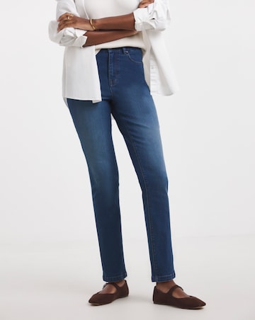 Mid Blue Superstretch Slim Jeans