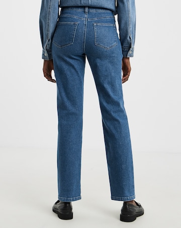 Mid Blue Magisculpt Straight Leg Jeans