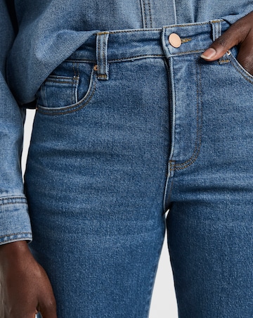 Mid Blue Magisculpt Straight Leg Jeans