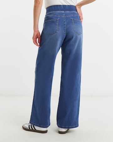 Dark Blue Retreat Wide Leg Jegging