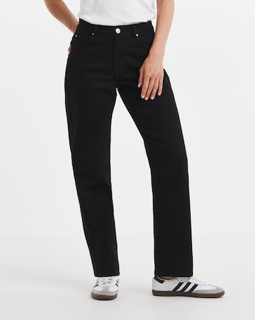 Black Authentic Relaxed Straight Leg Jeans