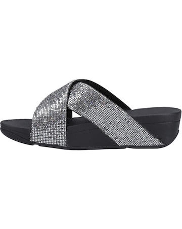 Fitflop Lulu Glitterball Cross Slides