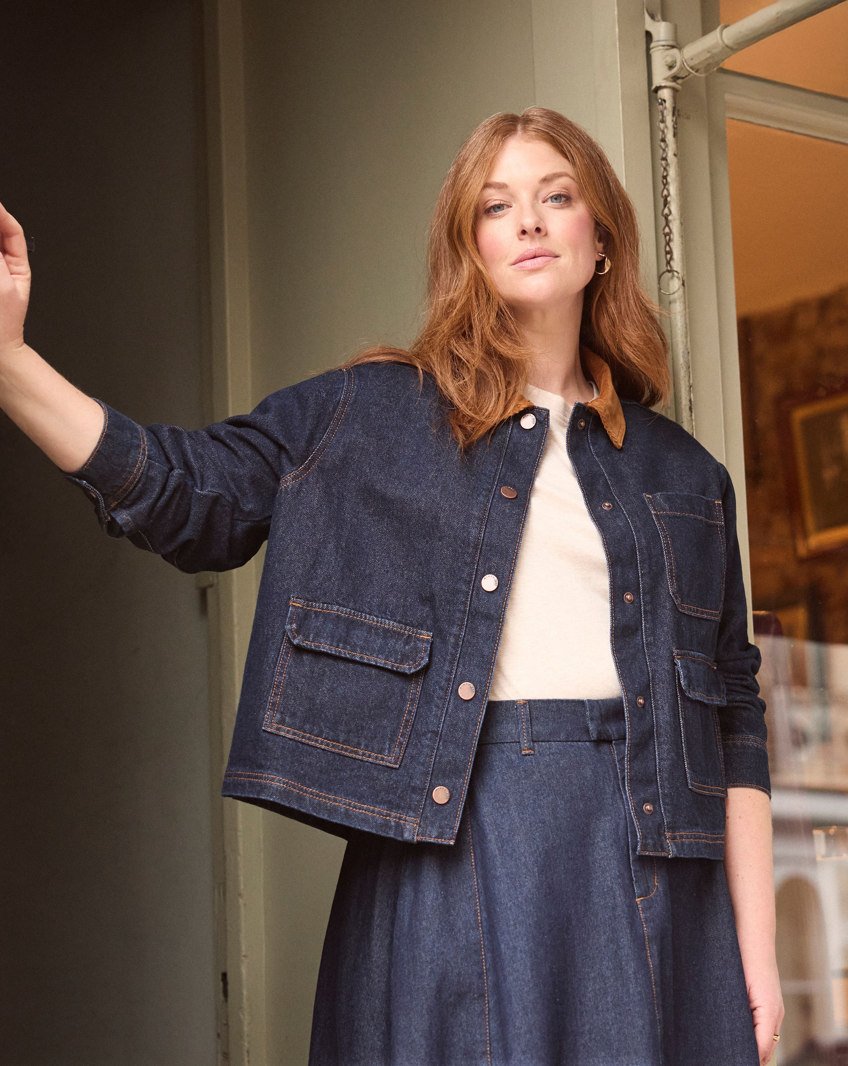 Cord Collar Barn Jacket