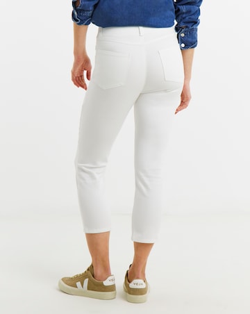 White Stretch Crop Skinny Jeggings