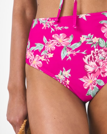 Ruche Side High Waist Bikini Briefs