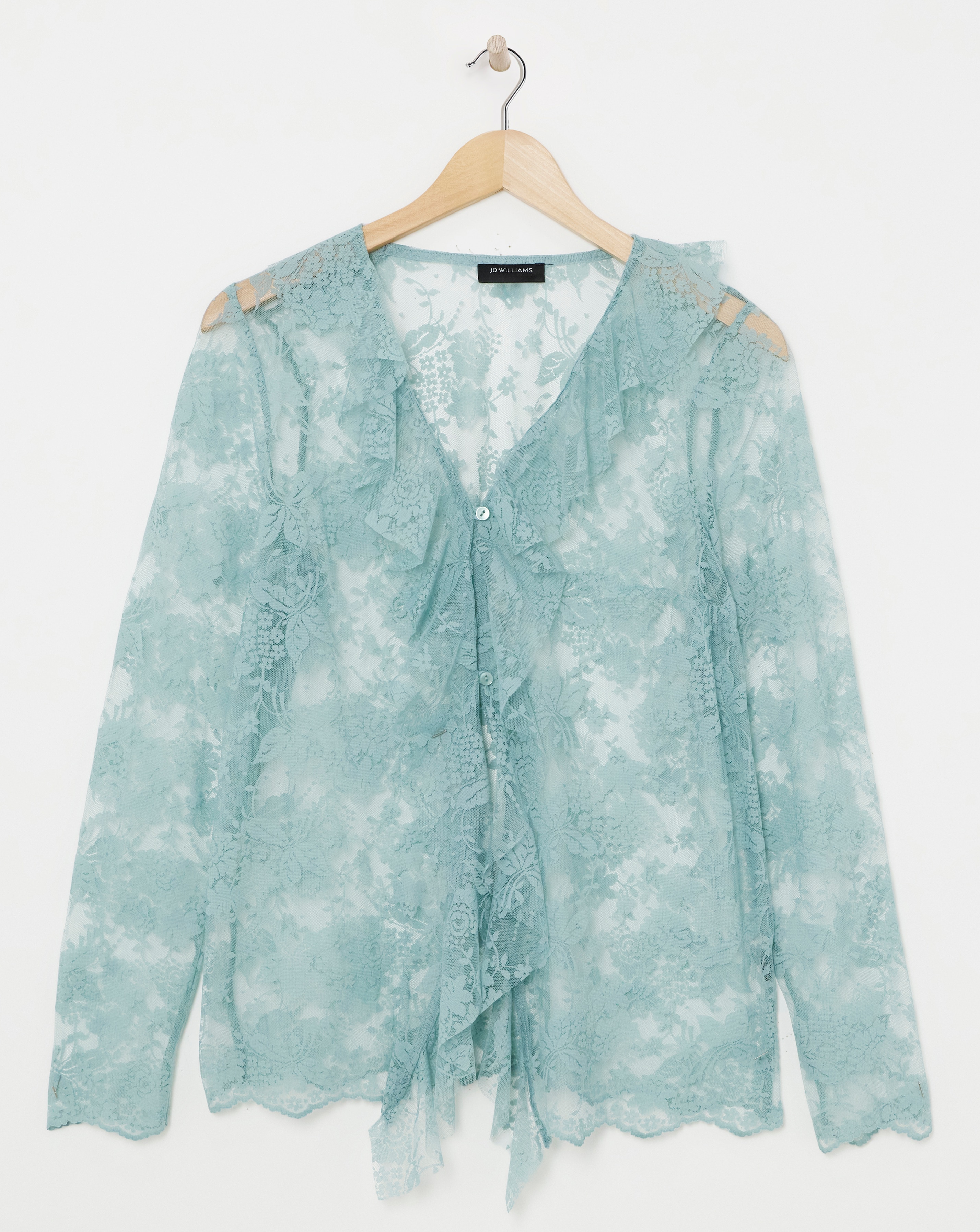 Lace Frill Long Sleeve Blouse