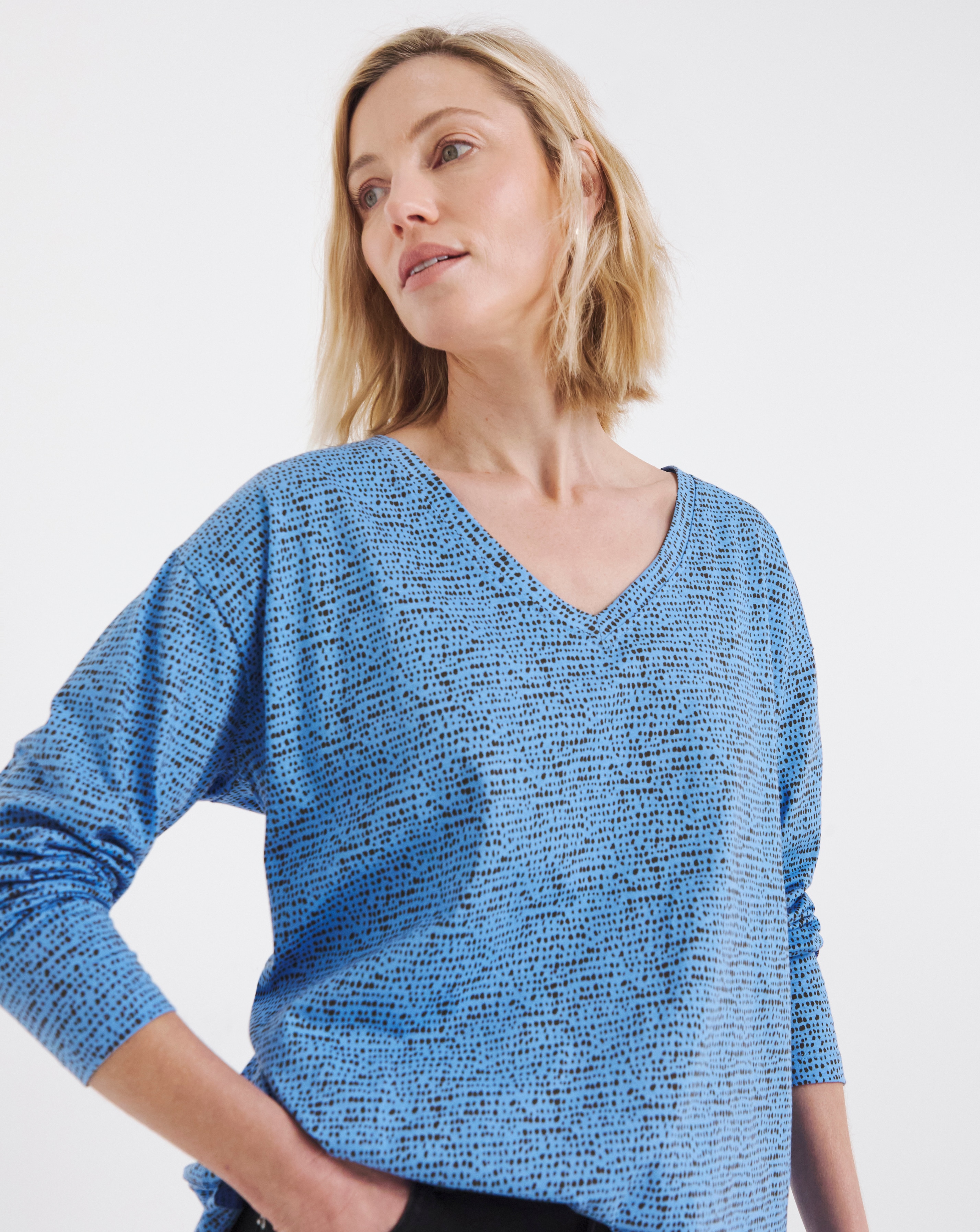 Slouch Long Sleeve Longline Top