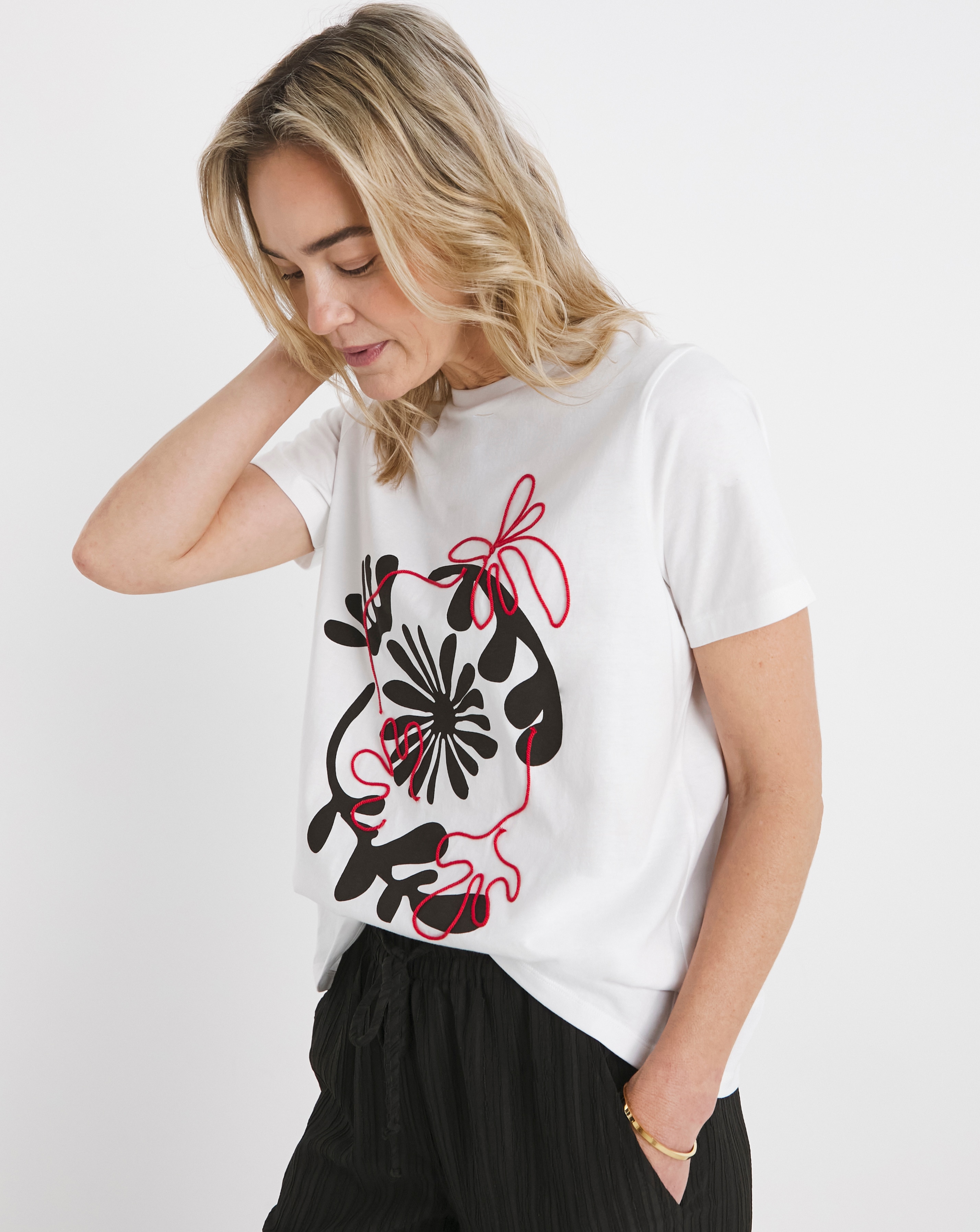 Embroidered Placement T-Shirt