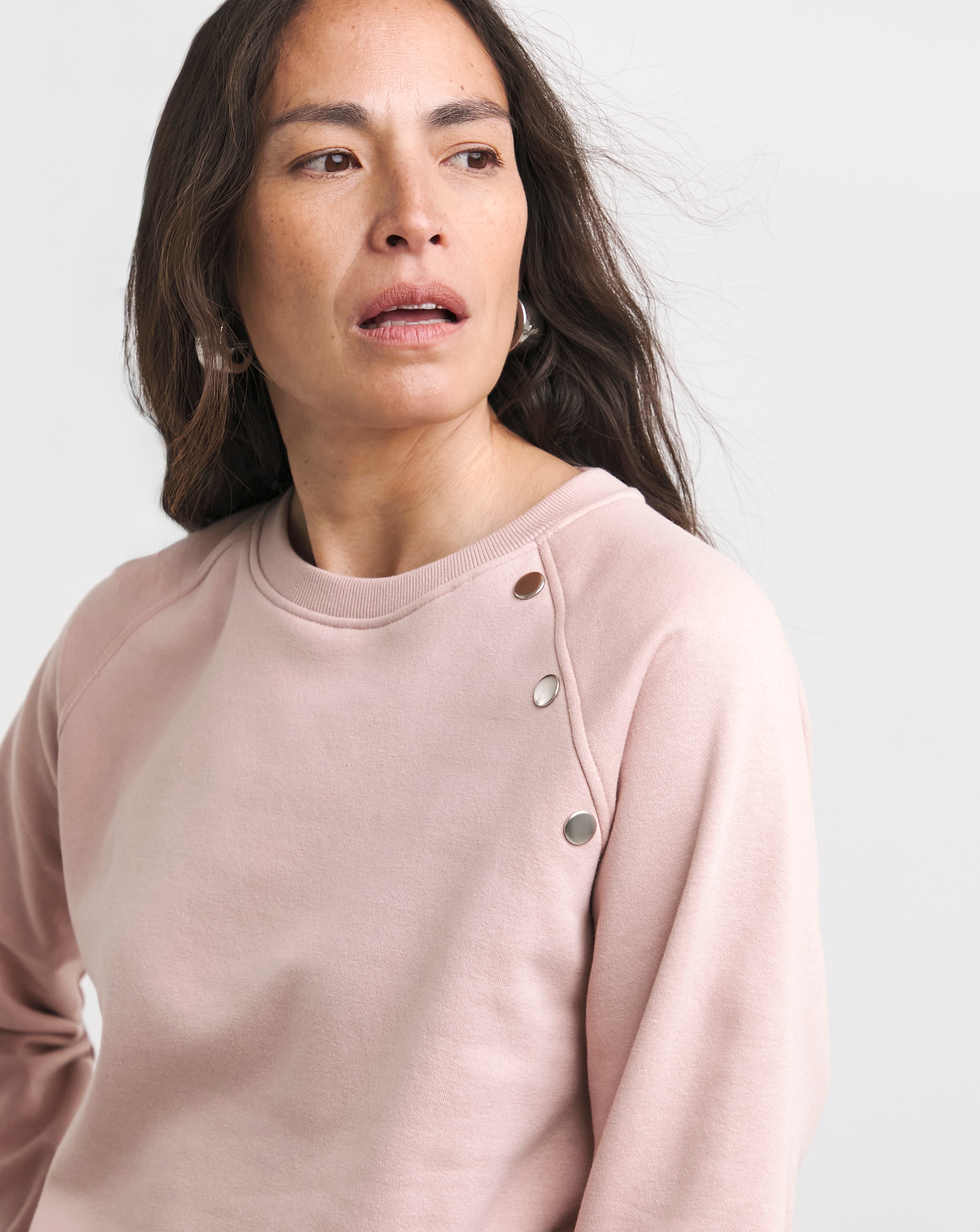 Crew Neck Longline Sweatshirt