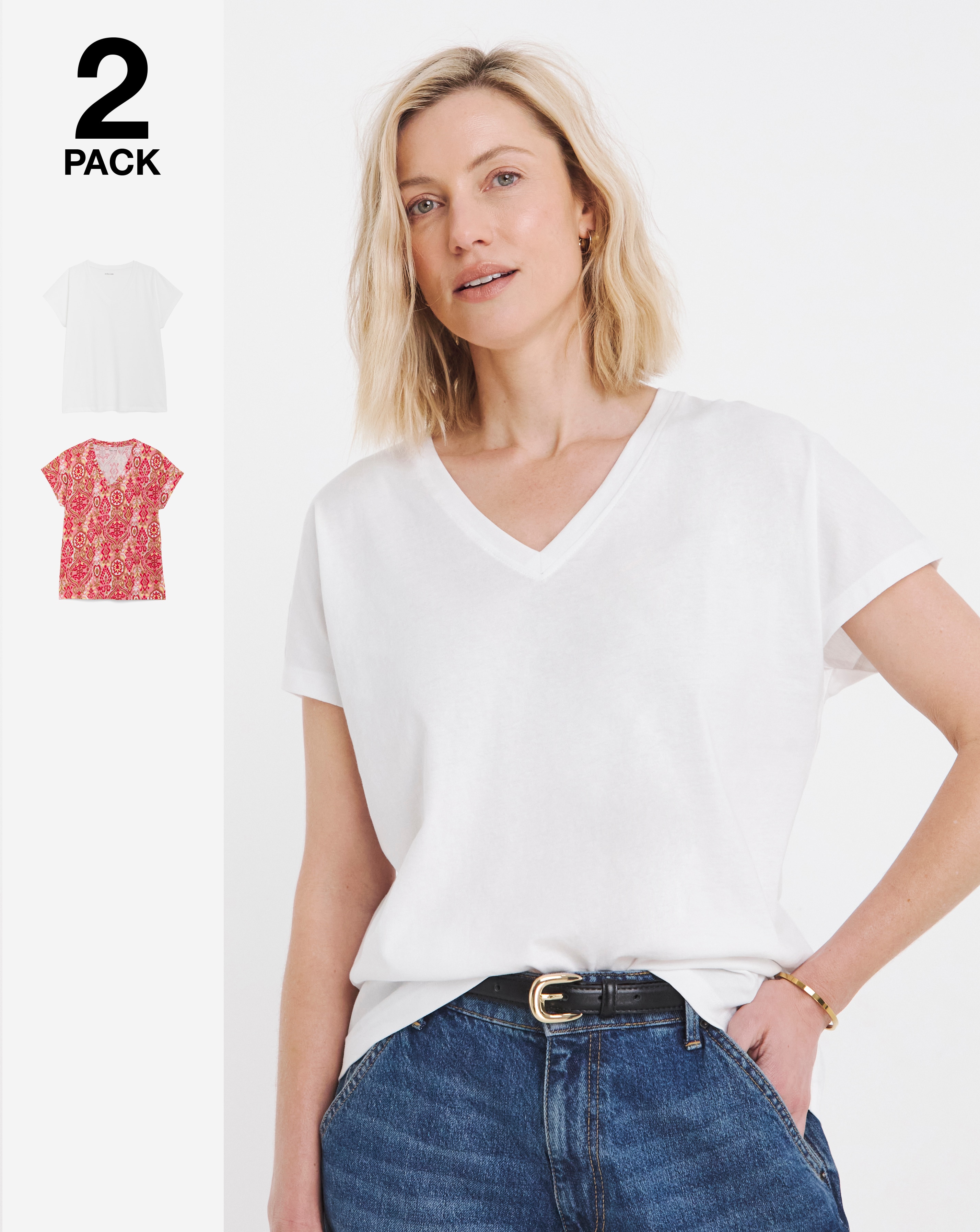 2 Pack V Neck T-Shirt