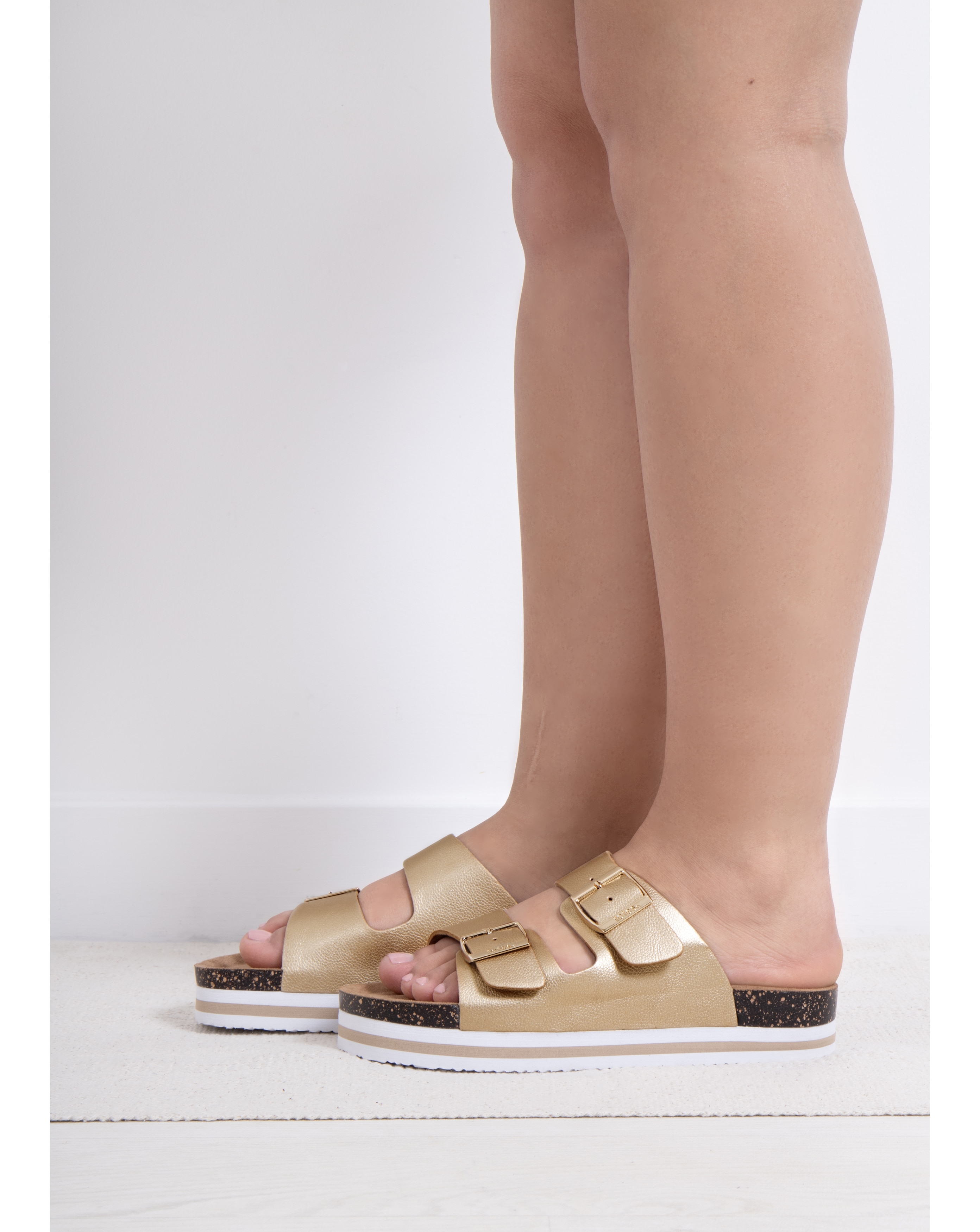 totes Ladies Double Buckle Slider