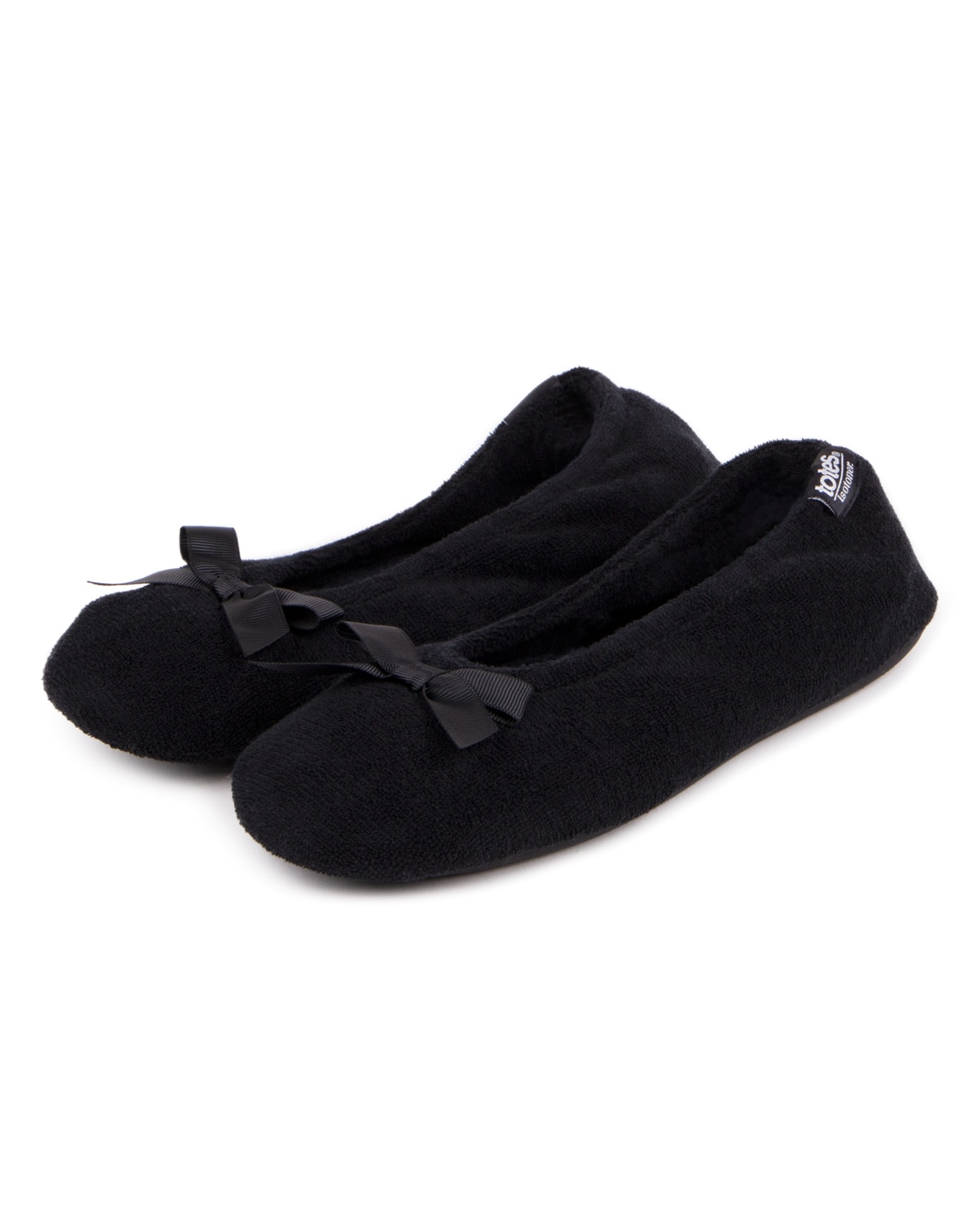 Totes Ladies Terry Ballerina Slippers