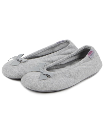 Totes Ladies Terry Ballerina Slippers