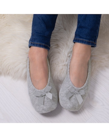 Totes Ladies Terry Ballerina Slippers