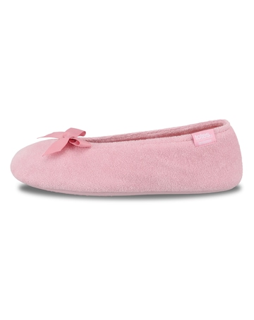 Isotoner Ladies Terry Ballerina Slippers