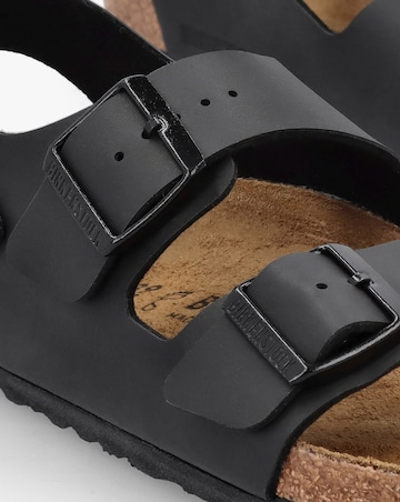 Birkenstock Milano Black Birko-Flor Sandals Standard Fit