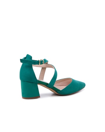 Paradox London Ffion Wide E Fit Block Heel Courts