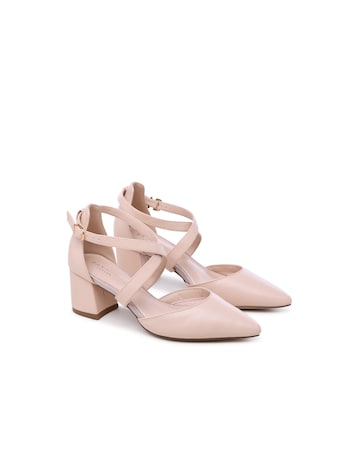 Paradox London Ffion Wide E Fit Block Heel Courts
