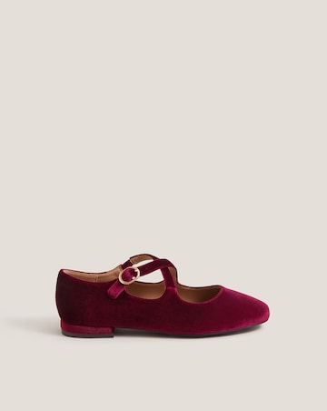 Monsoon Dana Velvet Ballet Flats