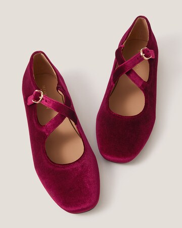 Monsoon Dana Velvet Ballet Flats