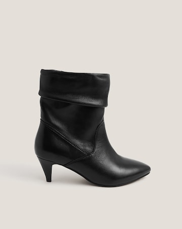 Monsoon Ria Ruched Leather Ankle Boots