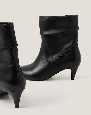 Monsoon Ria Ruched Leather Ankle Boots