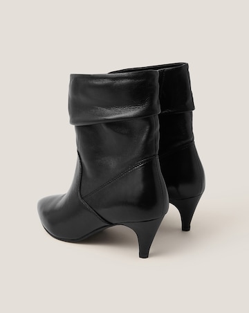 Monsoon Ria Ruched Leather Ankle Boots
