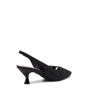 Paradox London Tegan Crystal Mesh Kitten Heel Shoes