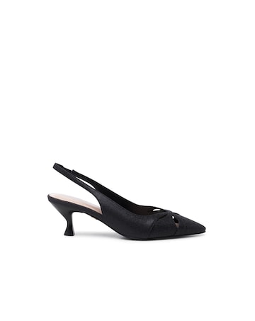 Paradox London Tegan Crystal Mesh Kitten Heel Shoes