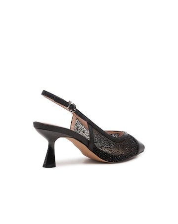 Paradox London Fascinate Wide Fit Slingback Shimmer Heels