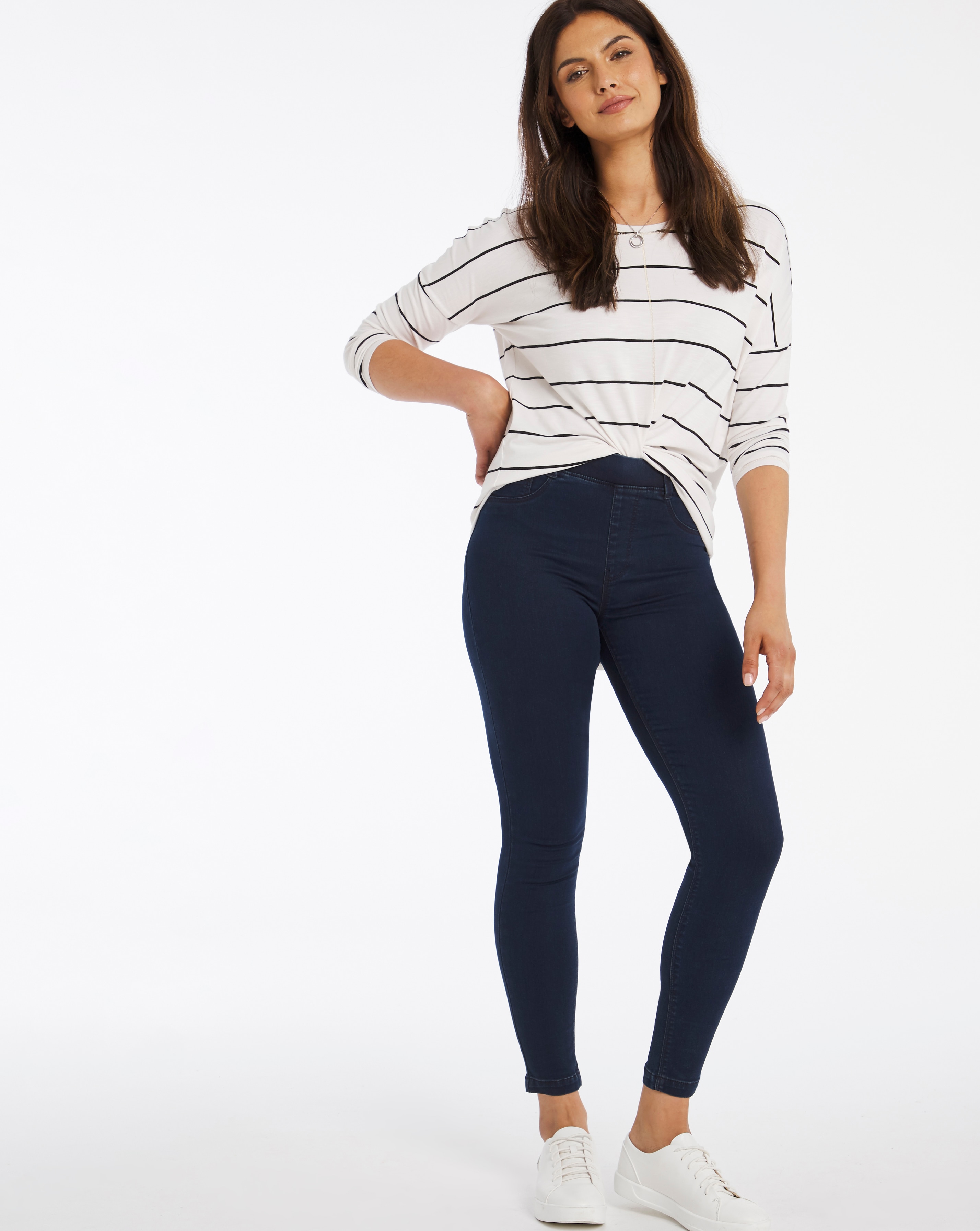 Amber Dark Indigo Skinny Jeggings