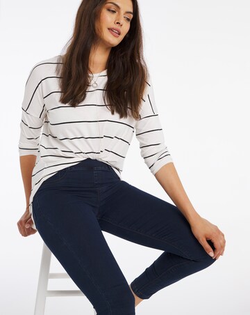 Amber Dark Indigo Pull On Skinny Jeggings