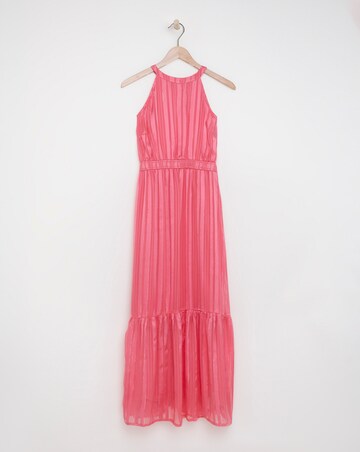 Boutique Pink Halterneck Georgette Maxi Dress
