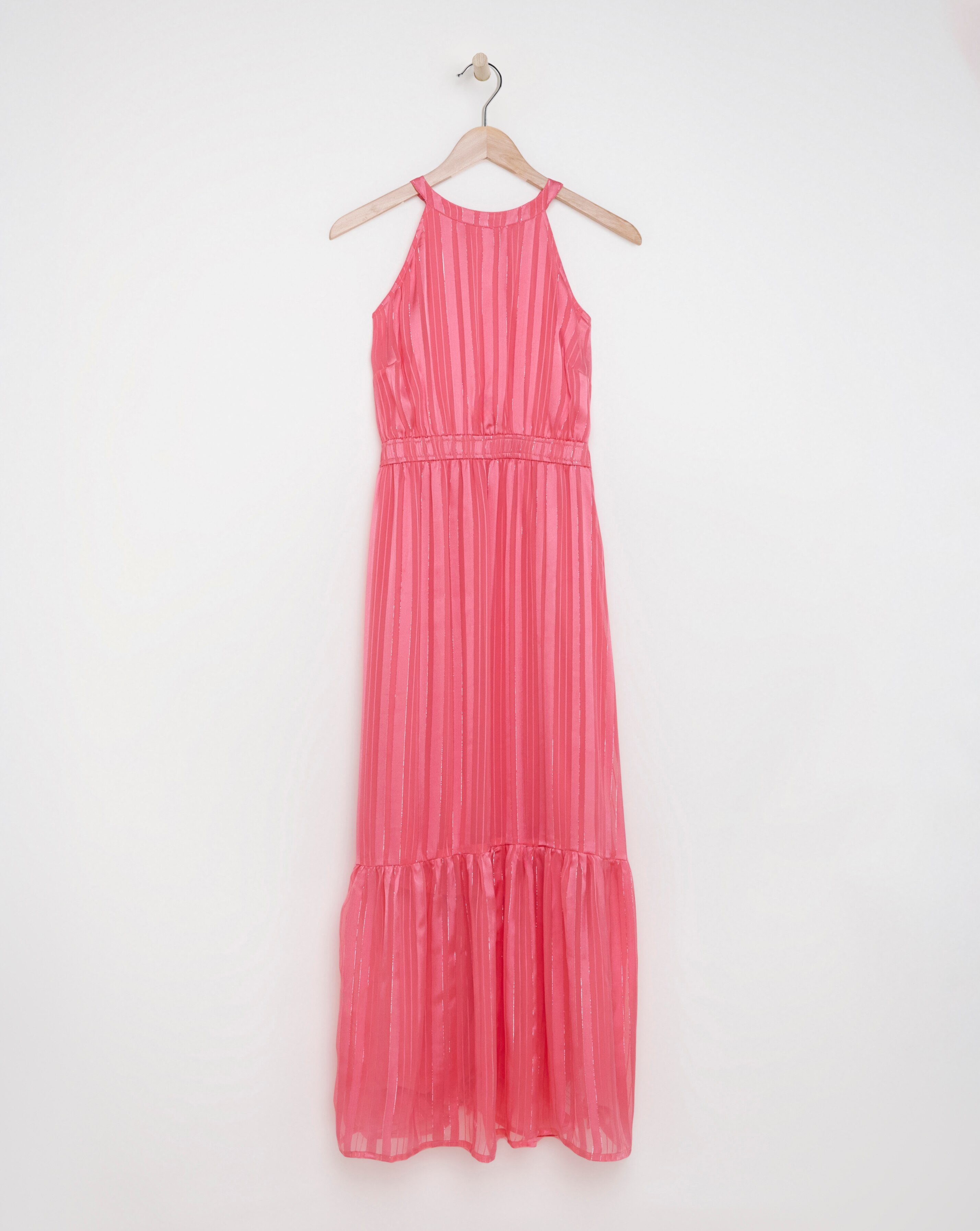Boutique Pink Halterneck Georgette Maxi Dress