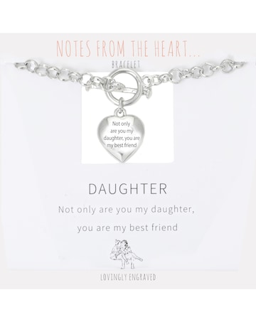 Daughter Heart T Bar Bracelet