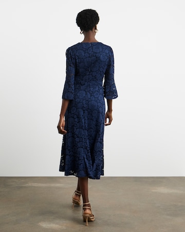 Joanna Hope Navy Lace Midi Dress
