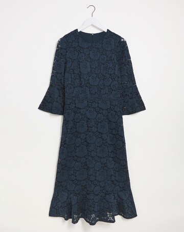 Joanna Hope Navy Lace Midi Dress