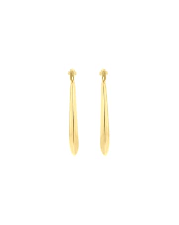9ct Gold Polished Oval Creole Earrings