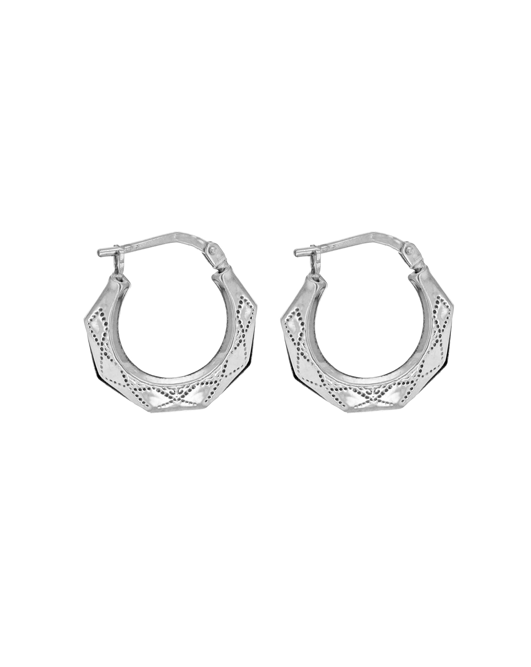 Sterling Silver Octagonal Earrings
