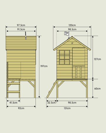 TP Sunnyside Wooden Tower Playhouse