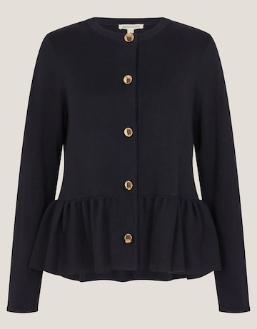 Monsoon Prune Peplum Cardigan
