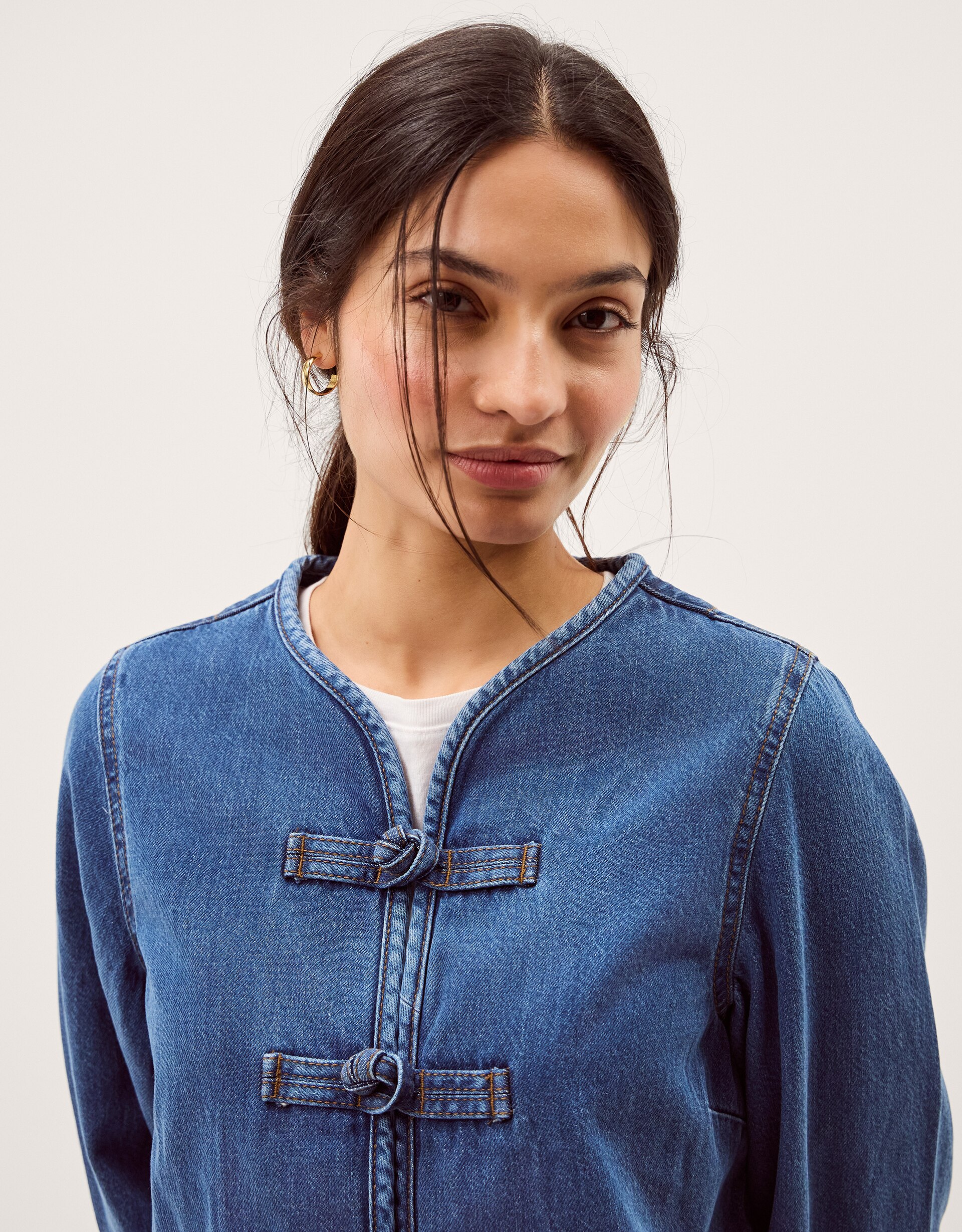 Monsoon Lauren Knot Denim Jacket | JD Williams