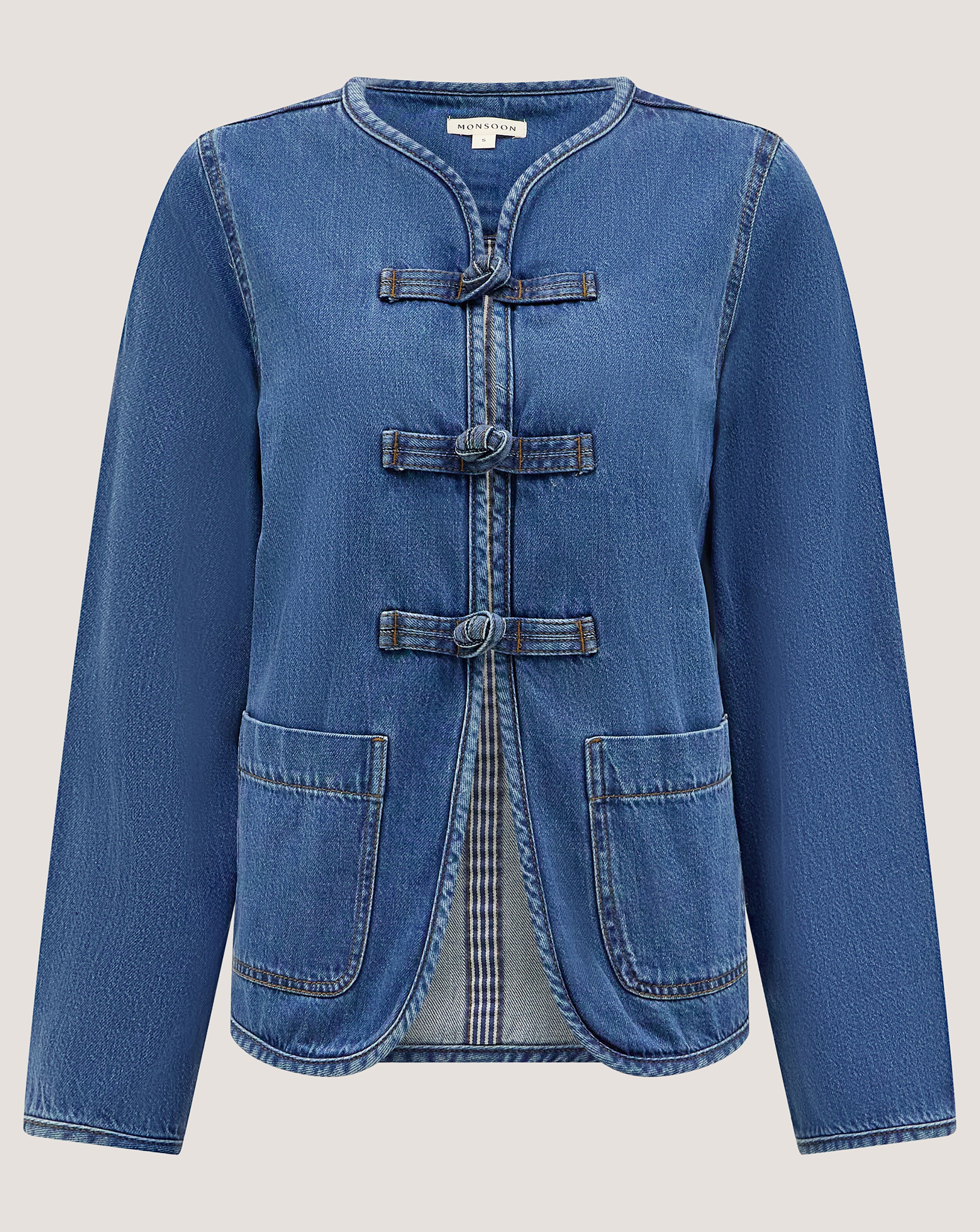 Monsoon Lauren Knot Denim Jacket | JD Williams