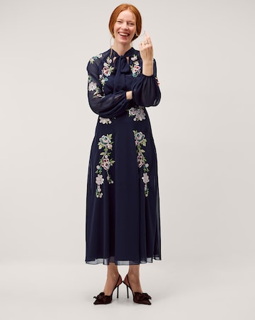 Monsoon Annika Floral Chiffon Midi Dress