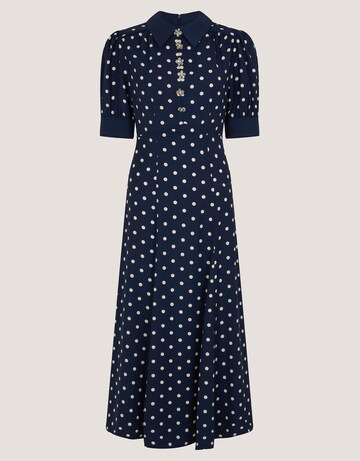 Monsoon Kate Puff Sleeve Midi Dress