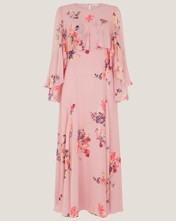 Monsoon Amber Floral Cape Maxi Dress