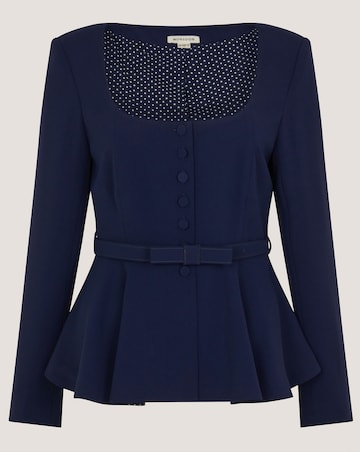 Monsoon Erin Belted Peplum Jacket