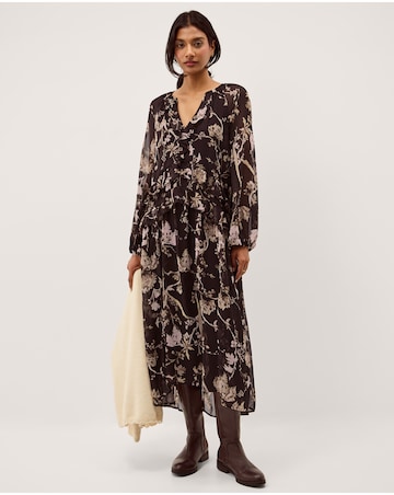 Monsoon Jada Floral Print Midi Dress