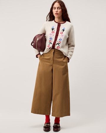 Monsoon Etta Floral Scallop Cardigan